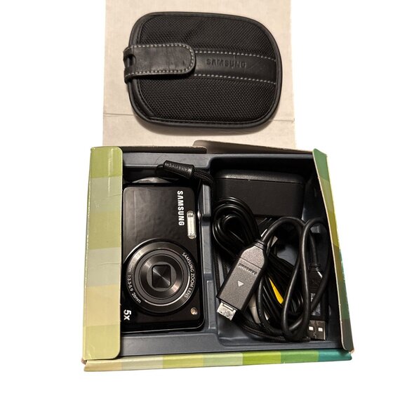 Samsung PL120 Digital Camera TESTED 14.2MP 5x Zoom 2.7" LCD Black With Accessori - Picture 3 of 14